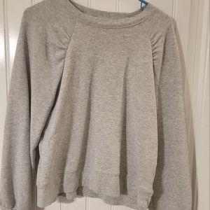 Madewell Gray Puff Sleeve Sweatshirt LKN Sz L